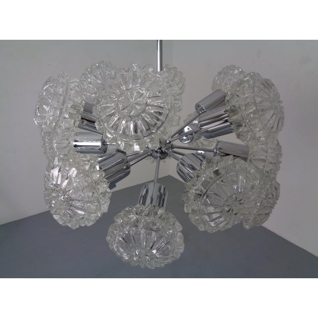 Large Space Age Sputnik Hanging Lamp with 18 Glasses by Richard Essig, Gerrmany, 1960s For Sale - Image 4 of 18