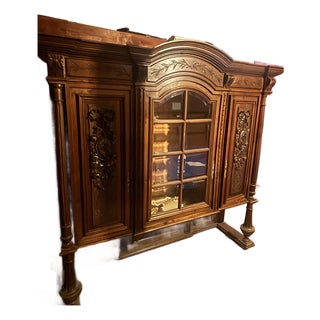 Reproduction Solid Wood China Cabinet For Sale