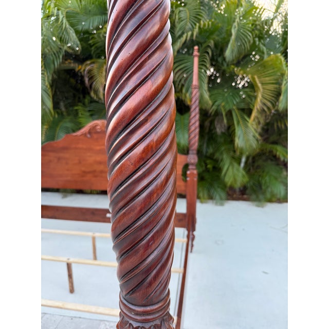 Wood Ethan Allen British Classic Collection King Size Poster Bed For Sale - Image 7 of 10