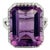 Natural Amethyst Diamond Ring Size 6.5, 14k Gold 12.48 TCW Certified For Sale