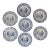1970s Liberty Blue “Independence Hall” Ironstone Plates | English Transferware Americana Wall Collection - Set of 7 For Sale