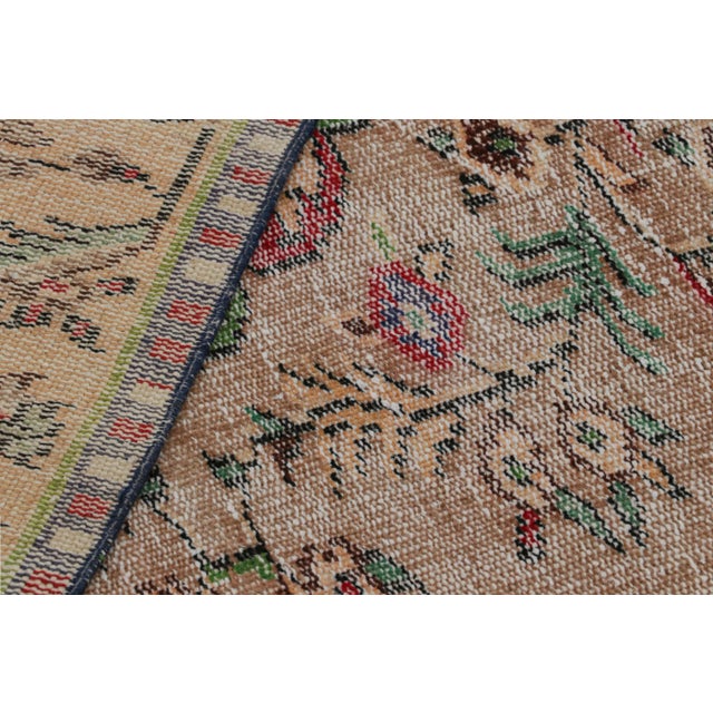 Textile 1960s Vintage Zeki Müren European Style Rug With Geometric Patterns From Rug & Kilim For Sale - Image 7 of 7