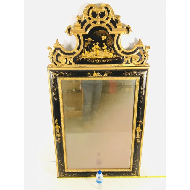 20th Century Antique Chinoiserie Gilt Wood Statement Mirror For Sale - Image 11 of 12