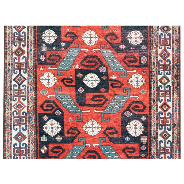 Early 20th Century Persian Kazak Rug For Sale - Image 10 of 16