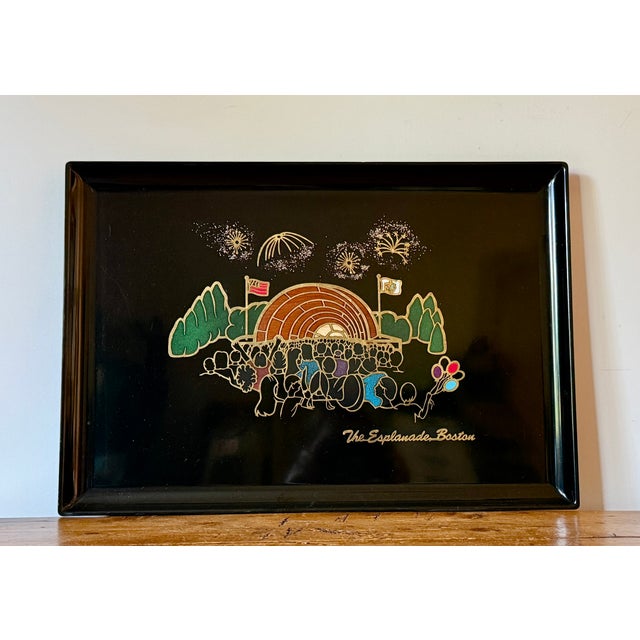 Beautiful, Rare & Perfect for Celebrating America on July 4th ~ Mid 20th Century Couroc of Monterey featuring The...