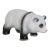 Miniature Ceramic Panda Figurine 1970s Japanese Design Walking Posture 4975b For Sale
