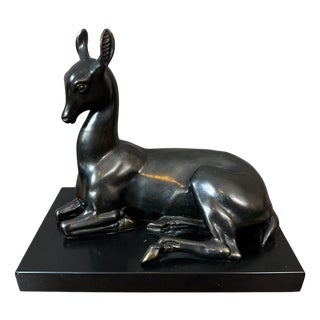 Bronze Doe from Rochard, 1930 For Sale