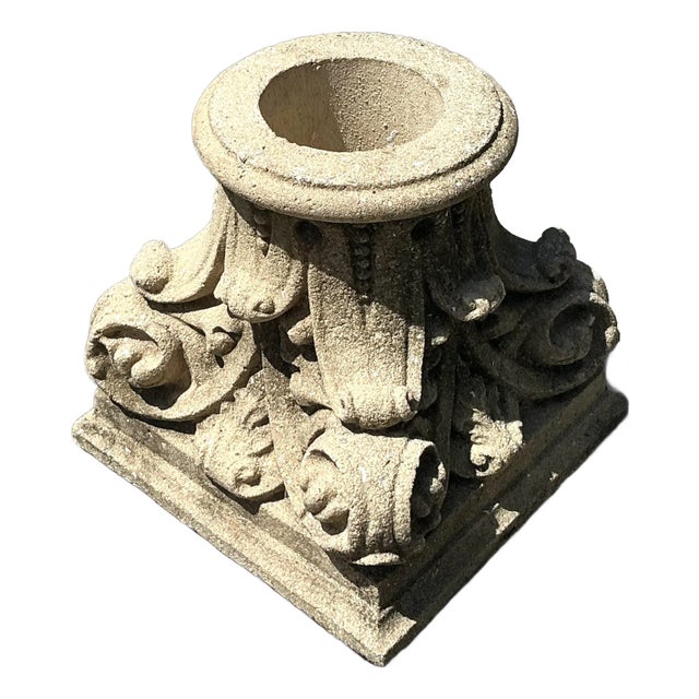 Vintage Regency Large Corinthian Column Pedestal For Sale