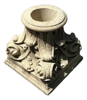 Vintage Regency Large Corinthian Column Pedestal
