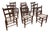 Antique 19th Century Folk Art Woven Rawhide Chairs – Set of 9 For Sale
