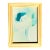 Vintage Boho Miniature Abstract in Wood Frame For Sale