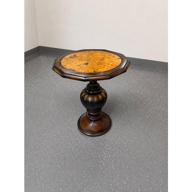 Brown Vintage Maitland Smith Tortoiseshell Accent Table For Sale - Image 8 of 11