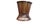 Of ribbed tapering form with brass liner and brass handle