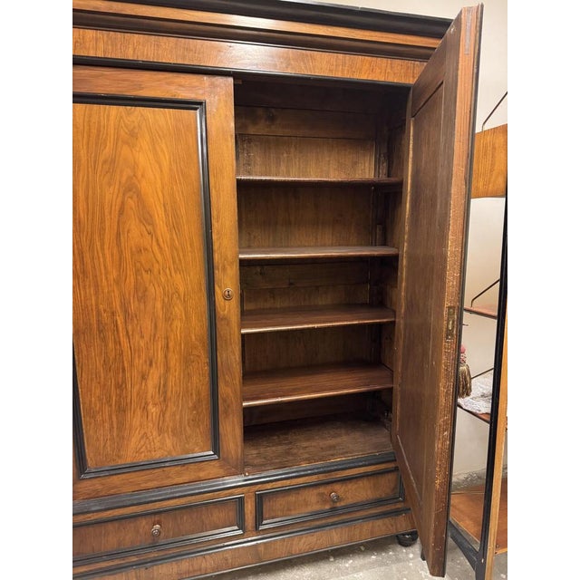 Large Antique Art Deco Amsterdamse School Wardrobe, 1900s For Sale - Image 17 of 18
