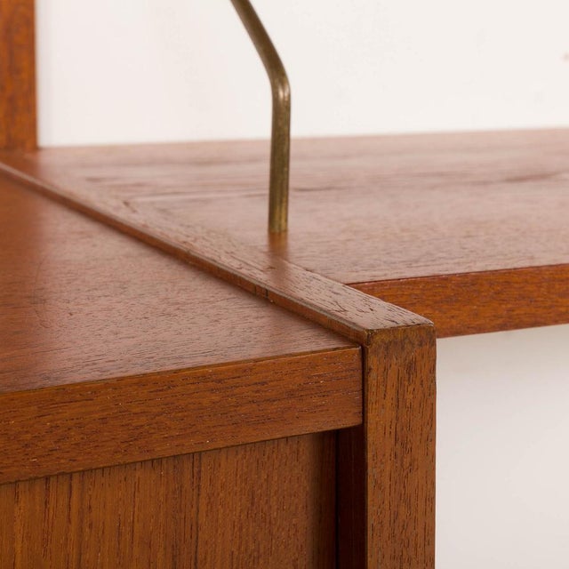 Mid-Century Danish Wall Unit with Desk Shelf, 1960s For Sale - Image 14 of 16