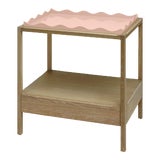 Image of The Lacquer Company for Chairish Belles Rives Nightstand in Temple Pink / Oak For Sale