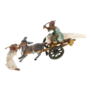 Antique Vienna Bergmann Painted Cast Bronze Figural Group