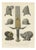 After Rivaud, Medieval Helmets and a German Sword, 1851, Chromolithograph For Sale