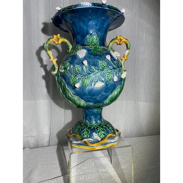 Italian Large Early 20th Century Porcelain Urn For Sale - Image 3 of 10