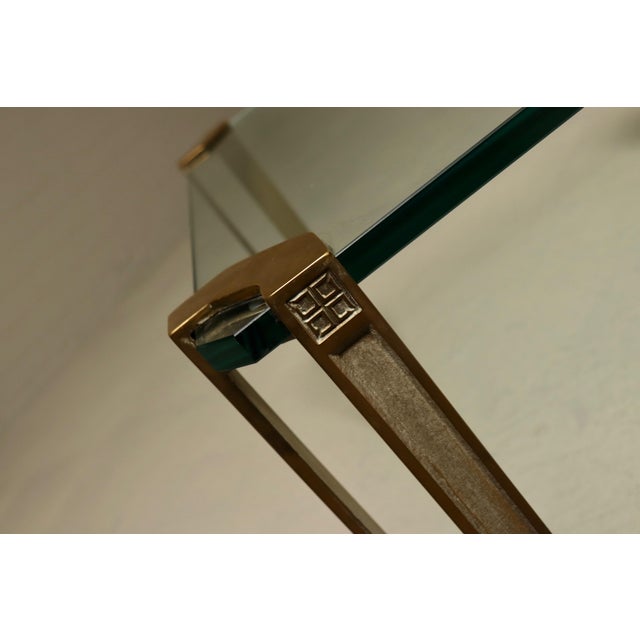 Brass and Glass Coffee Table by Peter Ghyczy, 1970s For Sale - Image 6 of 9