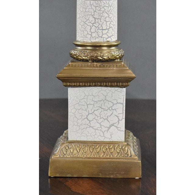 Empire Style Single Table Lamp with Lamp Shade, 1980 For Sale - Image 4 of 8