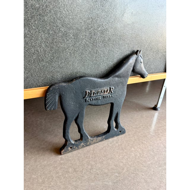 Antique Dempster Cast Iron Bobtail Horse Windmill Weight Beatrice Nebraska For Sale - Image 12 of 14