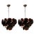 Pair of Mid-Century Hand-Blown Murano Glass Disc Chandeliers in Smoked Tortoise For Sale - Image 9 of 10