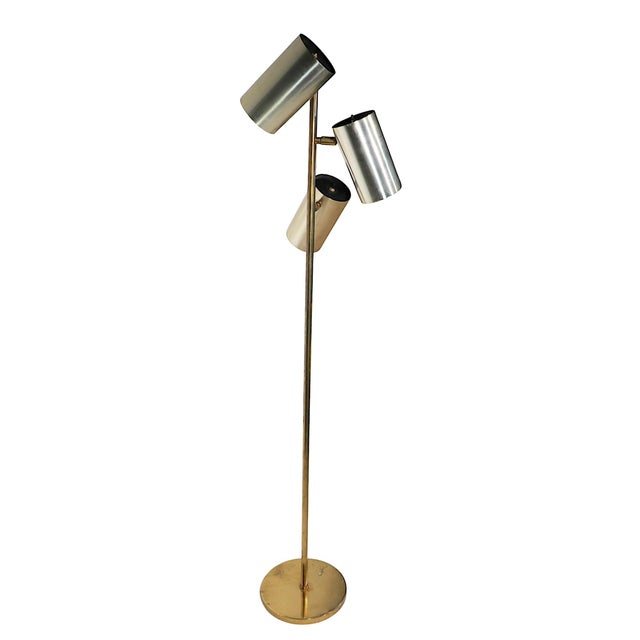 Three Light Floor Lamp by Kotch and Lowy C. 1970’s For Sale - Image 9 of 12