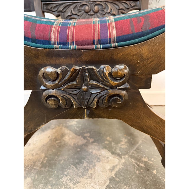 Late 19th Century Antique Renaissance Revival Savonarola Armchair For Sale - Image 5 of 8