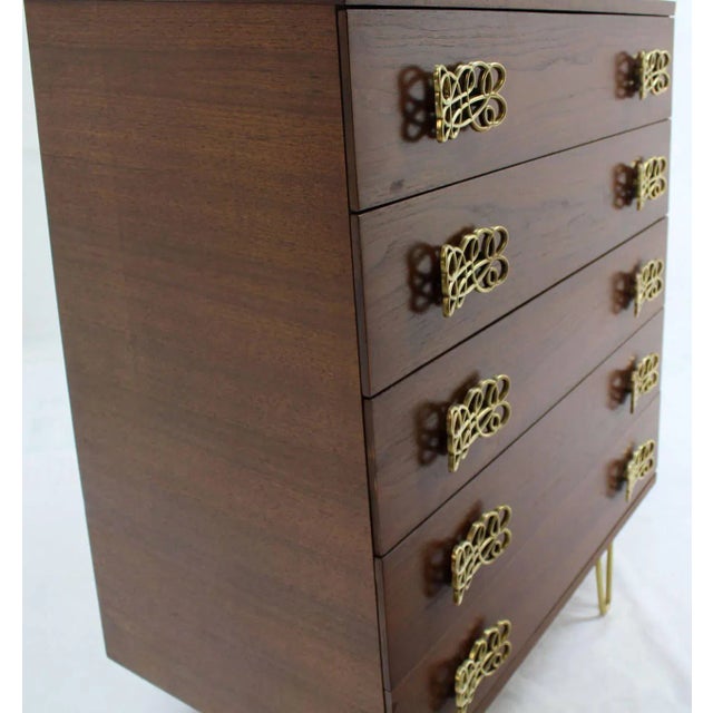 Mid Century Modern Pyramid Shape High Chest For Sale - Image 4 of 11