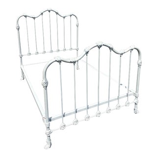 19th Century French Country Cast Iron Bedframe For Sale