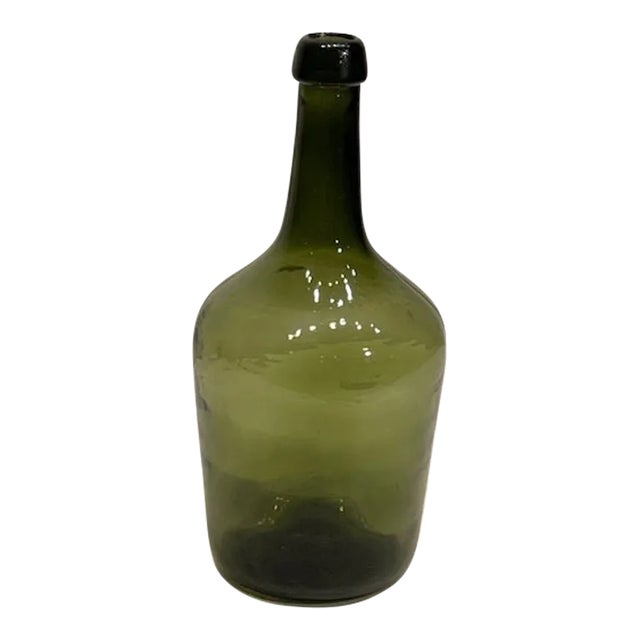 Vintage Small Green Demi John Jug #359 For Sale