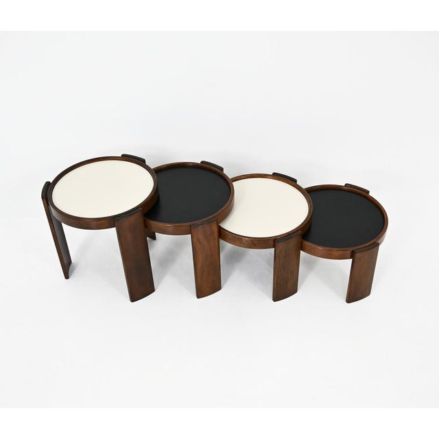 Model 780 Nesting Tables by Gianfranco Frattini for Cassina, 1960s, Set of 4 For Sale - Image 6 of 11