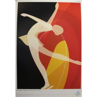 Vintage Original Olympic Poster, Torino 2006, Figure Skating For Sale