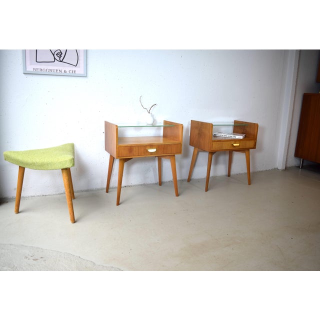 Wood Bedside Tables by Helmut Magg for WK Möbel, 1950s, Set of 2 For Sale - Image 7 of 9