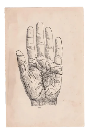 "Fortune Telling Hand" Digital Print by Louise Weinberg