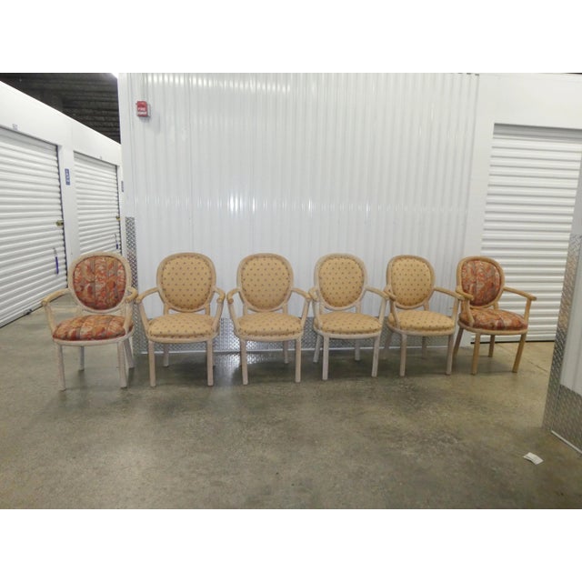 Set of 6 1970's Signed Italian Marcello Mioni Dining Chairs sold as found in vintage condition estate fresh unrestored...