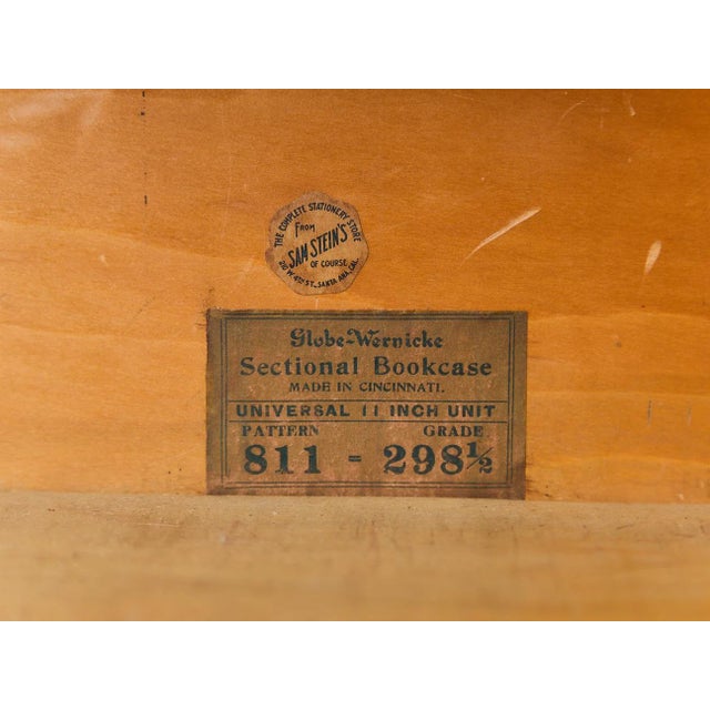Mid 20th Century Mid 20th Century Barrister Oak Antique Lawyers Book Shelf by Globe-Wernicke For Sale - Image 5 of 12