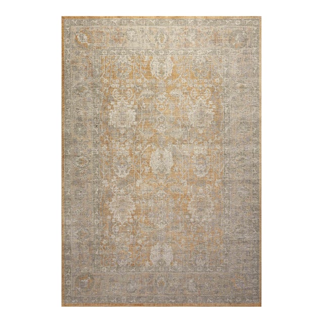 Chris Loves Julia x Loloi Rosemarie Gold / Sand 2'-7" x 4' Accent Rug For Sale