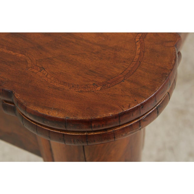 Vintage Burlwood English George II Game Table For Sale - Image 9 of 15