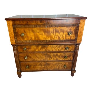 19th Century Cherry and Maple Butlers Desk For Sale