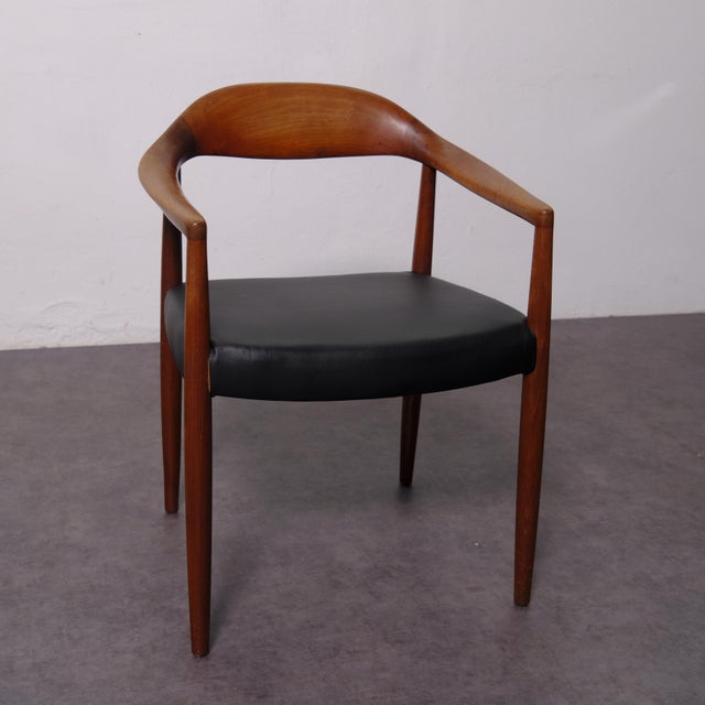 Vintage Danish Armchair in Solid Wood, 1950s For Sale - Image 16 of 18