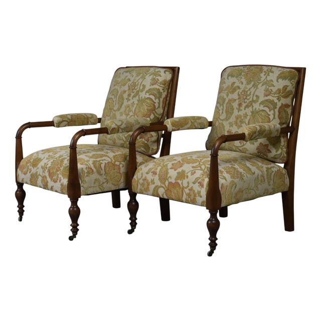Antique Edwardian Lounge Chairs, 1890s, Set of 2 For Sale