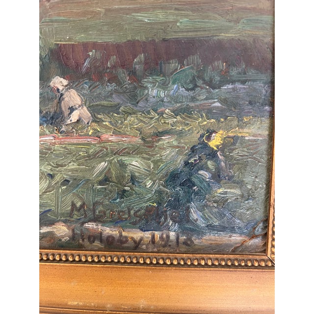 Max Gretschel Signed Oil Painting of Ukranian Landscape, C. 1918 For Sale - Image 9 of 12