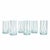 Cloud Blue Striped Italian Murano Glass Tumbler Glasses With Scalloped Rim Set of 6 For Sale In Chicago - Image 6 of 6