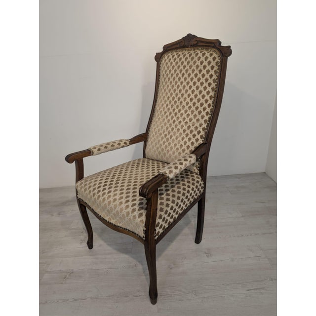Antique Louis XV Armchair with Springs, 1920s For Sale - Image 12 of 15