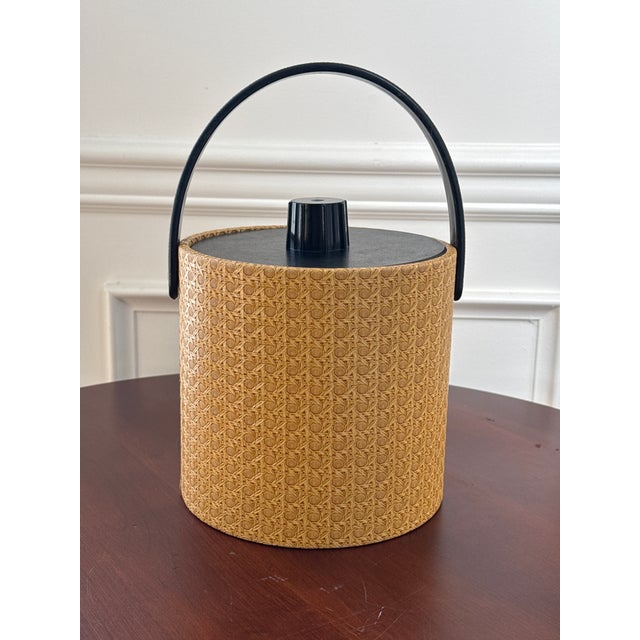 Mid-Century Cane Pattern Bucket For Sale - Image 4 of 10