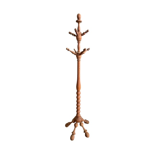 Early 20th Century Early 20th Century Turned Wood Coat Rack For Sale - Image 5 of 5