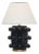 Kelly Wearstler by Visual Comfort Signature Linden Small 14" Cordless Table Lamp in Black with Linen Shade For Sale