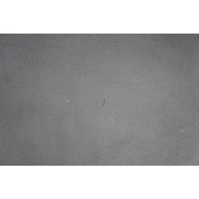 Pair of Vintage Modern Rotating Microfiber Slipper Accent Chairs For Sale - Image 6 of 11